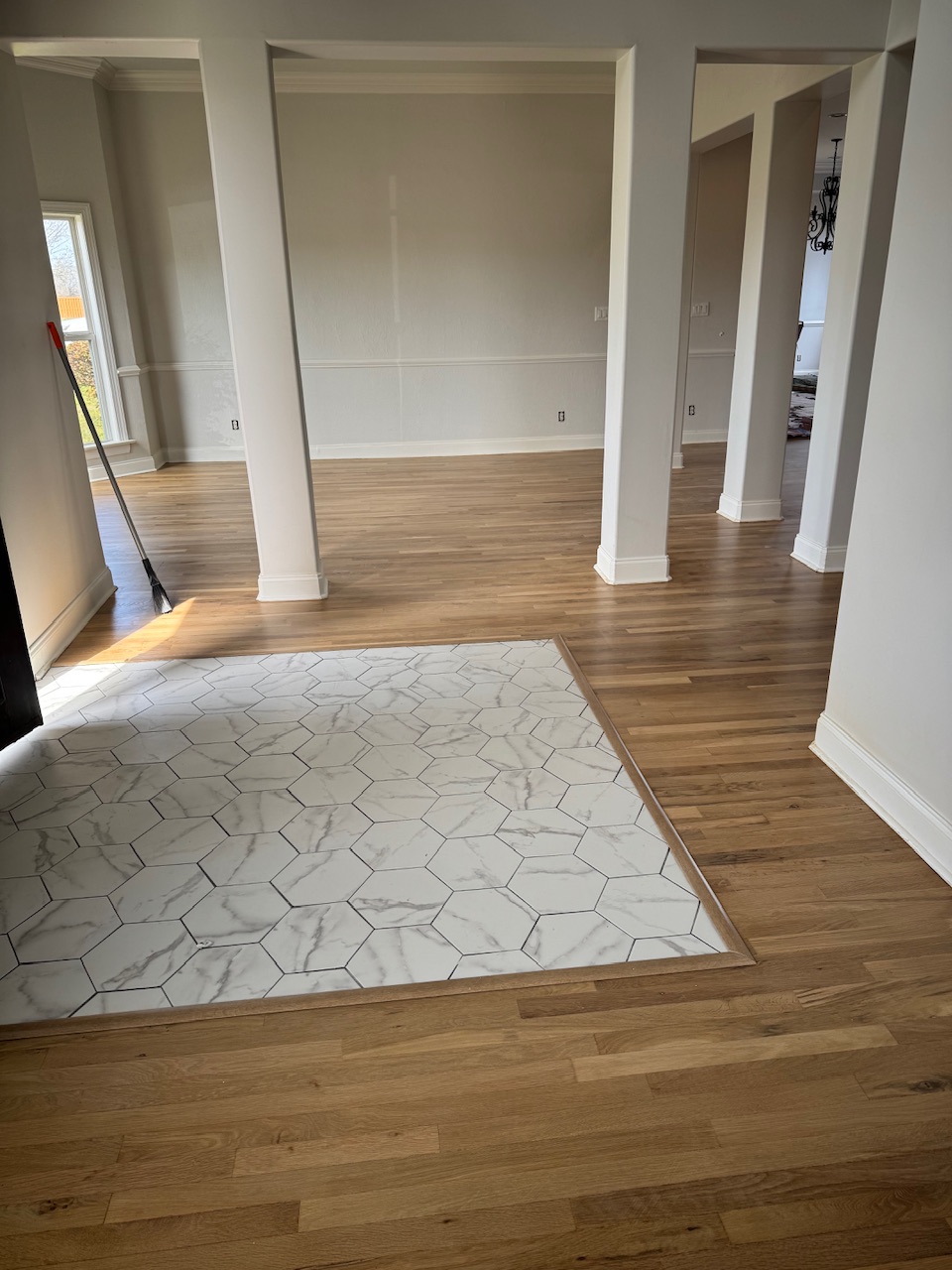 Amazing hardwood refinishing project completed in Pike Road, AL. 