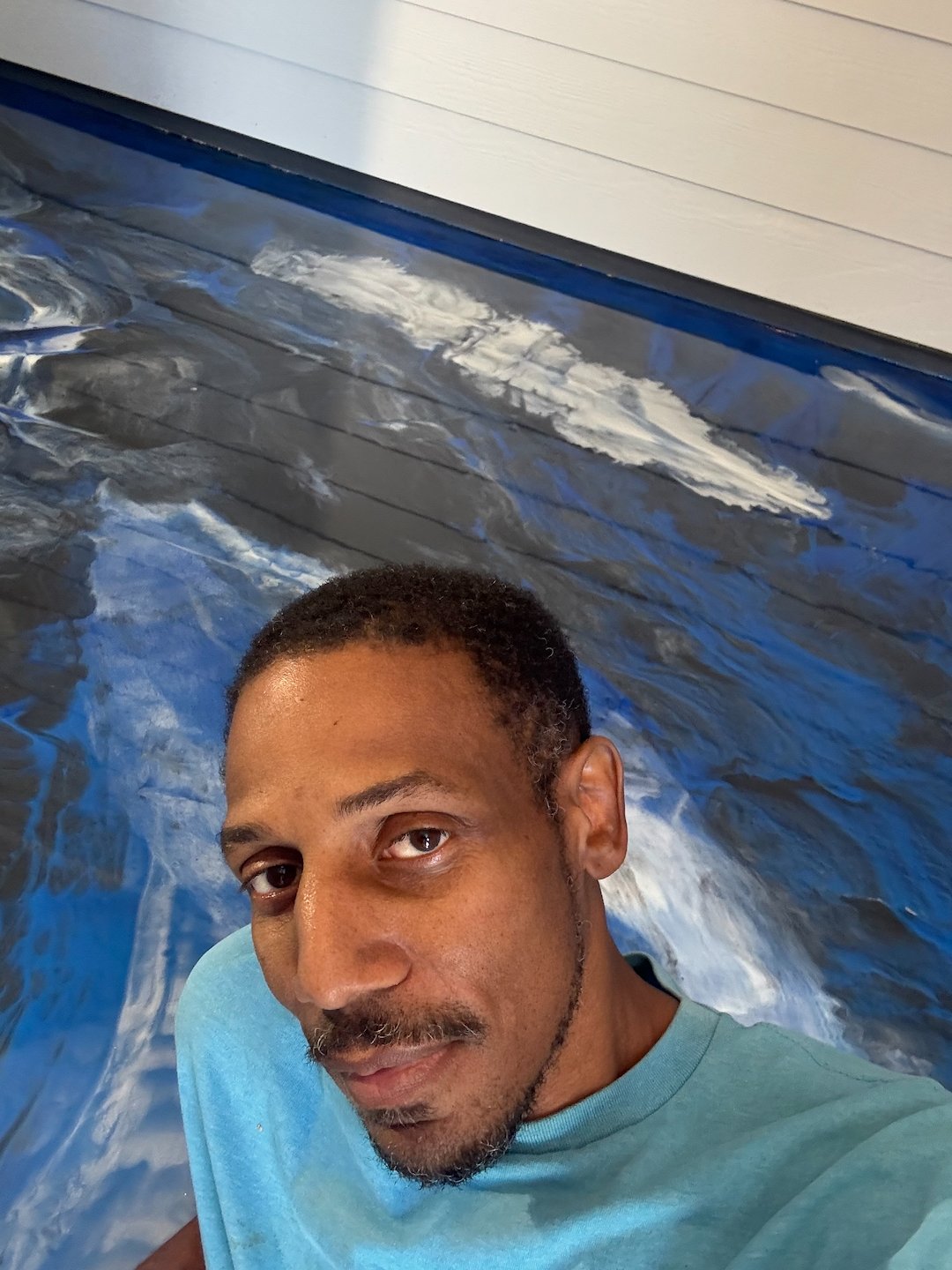 Brilliant blue epoxy flooring project completed in Pike Road, Alabama