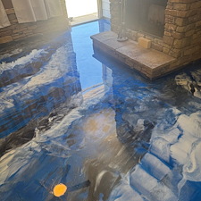 Brilliant-blue-epoxy-flooring-project-completed-in-Pike-Road-Alabama 0