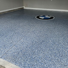 Custom-BMW-logo-flake-epoxy-flooring-project 2