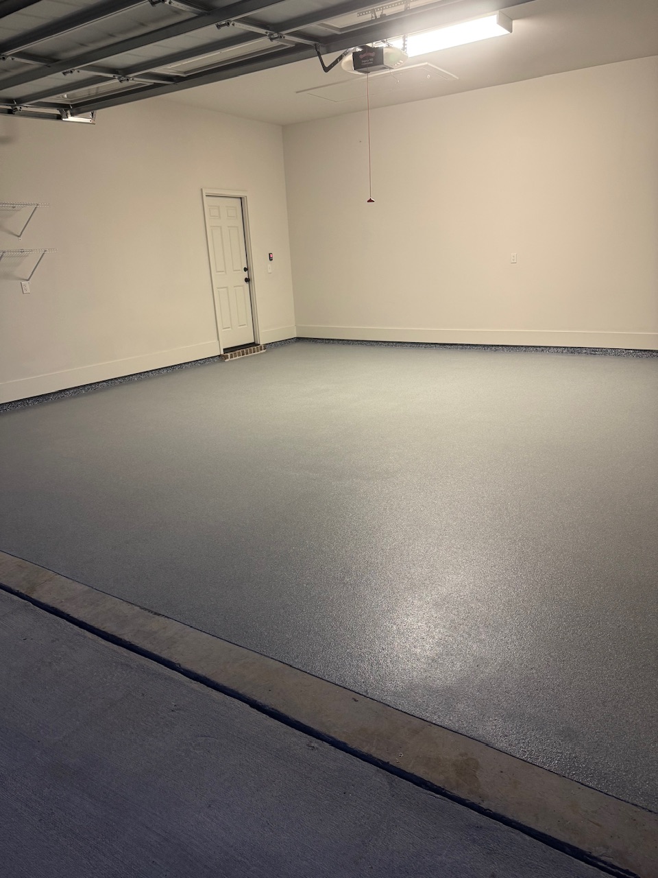 Incredible quartz epoxy flooring project completed in Montgomery, Alabama.
